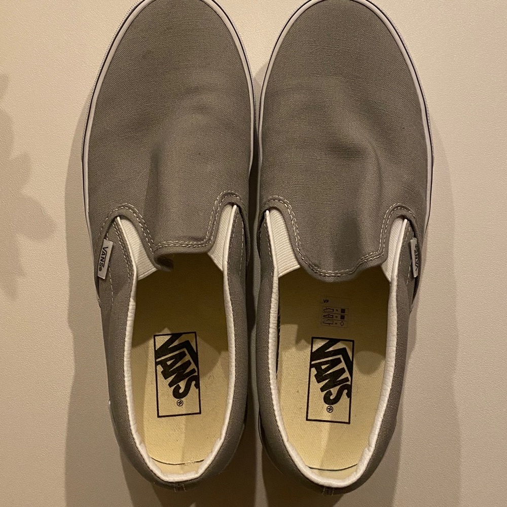 Vans Classic Gray Slip-On Shoes
Worn once inside only